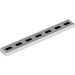 LEGO White Tile 1 x 8 with Thick Black Dashed Line (35147 / 78184)