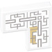 LEGO Wit Tegel 2 x 2 Hoek met Asian Geometric Design 3 Sticker (14719)