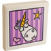 LEGO White Tile 2 x 2 Inverted with White Cow, Heart and Yellow Star Sticker (11203)