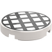 LEGO Blanco Plana 2 x 2 Circular con Negro Lattice Grande con parte inferior &quot;X&quot; (4150 / 81571)