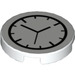 LEGO Blanc Tuile 2 x 2 Rond avec Clock Face (Porte-bosse inférieur) (14769 / 80269)