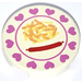 LEGO Blanco Plana 2 x 2 Circular con Plato con Salchicha y French Fries con parte inferior &quot;X&quot; (4150)