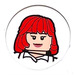 LEGO Weiß Fliese 2 x 2 Runden mit Picture of Kate McCallister Aufkleber mit unterem Bolzenhalter (14769)