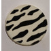 LEGO White Tile 2 x 2 Round with Zebra Stripes with &quot;X&quot; Bottom