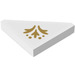 LEGO White Tile 2 x 2 Triangular with Gold Embroidery Sticker