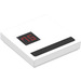LEGO White Tile 2 x 2 with Black Stripe and Square with Number 75 (Right) Sticker with Groove (3068)