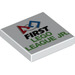 LEGO White Tile 2 x 2 with First Lego League Jr. with Groove (3068 / 28676)