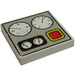 LEGO White Tile 2 x 2 with Gauges and Red Button with Groove (50308 / 82333)