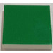 LEGO White Tile 2 x 2 with Green with Groove (3068)