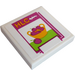 LEGO Wit Tegel 2 x 2 met &quot;HLC&quot;, Bowl met Cherries Sticker met groef (3068)