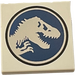 LEGO White Tile 2 x 2 with Jurassic World Logo with Groove (3068 / 21639)