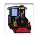 LEGO White Tile 2 x 2 with Locomotive with Groove (3068)