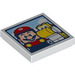 LEGO blanc Tuile 2 x 2 avec Mario et Jaune Yoshi avec rainure (3068 / 103769)