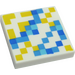 LEGO White Tile 2 x 2 with Minecraft White Glazed Terracotta with Groove (3068 / 66845)