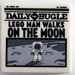 LEGO White Tile 2 x 2 with Newspaper &#039;DAILY BUGLE&#039; and &#039;LEGO MAN WALKS ON THE MOON&#039; with Groove (3068)