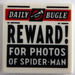 LEGO White Tile 2 x 2 with Newspaper &#039;DAILY BUGLE&#039; and &#039;REWARD! FOR PHOTOS of SPIDER-MAN&#039; with Groove (3068)