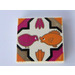 LEGO White Tile 2 x 2 with Orange Fish And Dark Pink Bird Pattern with Groove (3068 / 45025)