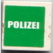 LEGO White Tile 2 x 2 with &quot;POLIZEI&quot; Sticker with Groove (3068)