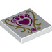 LEGO Hvit Tile 2 x 2 med Royal Pets logo med Rille (3068 / 24897)