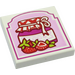 LEGO Weiß Fliese 2 x 2 mit Strawberry Preserves Muster mit Nut (3068 / 16394)