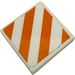 LEGO White Tile 2 x 2 with white and orange safety stripes Sticker with Groove (3068) LEGO White Tile 2 x 2 with white and orange safety stripes Sticker with Groove (3068)
