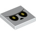 LEGO Wit Tegel 2 x 2 met Geel Eyes Angry Face met groef (3068 / 76900)