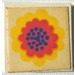 LEGO White Tile 2 x 2 without Groove with Yellow and Red Flower Sticker without Groove