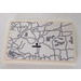 LEGO White Tile 2 x 3 with White and Gray Map Sticker (26603)