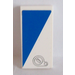 LEGO White Tile 2 x 4 with Blue Triangle and Filler Cap Pattern Model Left Side Sticker (87079)