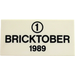 LEGO Wit Tegel 2 x 4 met &quot;BRICKTOBER 1989&quot; (87079)