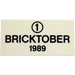LEGO White Tile 2 x 4 with &quot;BRICKTOBER 1989&quot; (87079)