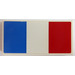LEGO White Tile 2 x 4 with French Flag Sticker (87079)