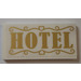 LEGO White Tile 2 x 4 with &#039;HOTEL&#039; Sticker (87079)