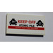 LEGO White Tile 2 x 4 with &quot;Keep off atomic pile&quot; Sticker (87079)