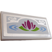 LEGO White Tile 2 x 4 with Magenta Water Lily Sticker (87079)