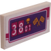LEGO White Tile 2 x 4 with Number 38/01 Place and Flags Sticker (87079)