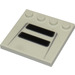 LEGO blanc Tuile 4 x 4 avec Goujons sur Bord avec Air vents Autocollant (6179)