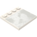 LEGO White Tile 4 x 4 with Studs on Edge with mirror Sticker (6179)