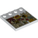 LEGO blanc Tuile 4 x 4 avec Goujons sur Bord avec Notice Tableau (6179 / 80815)