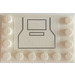 LEGO White Tile 4 x 6 with Studs on 3 Edges with Black Shape 7676 Sticker (6180)