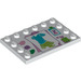 LEGO White Tile 4 x 6 with Studs on 3 Edges with Dress Making Design (6180 / 99941)