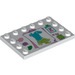 LEGO Wit Tegel 4 x 6 met Noppen aan 3 Edges met Jurk Making Design (6180 / 99941)