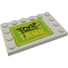LEGO White Tile 4 x 6 with Studs on 3 Edges with &quot;Toxic Tank&quot; Sticker (6180)
