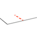 LEGO Weiß Fliese 8 x 16 mit rot Stripe mit unteren Rohren um die Kante (48288)