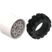 LEGO Wit Tire 49.6 x 20 Thick Rubber (Balloon 20 x 30) with Technic Hub Ø30.4 X 20