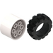 LEGO White Tire 49.6 x 20 Thick Rubber (Balloon 20 x 30) with Technic Hub Ø30.4 X 20