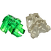 LEGO Wit Toa Hoofd met Transparant Green Toa Ogen/Brain Stengel