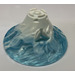 LEGO White Tornado Spiral Wide with Marbled Transparent Light Blue