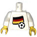 LEGO blanc Torse avec German Drapeau et Soccer Drapeau avec Variable Number sur Retour (973)