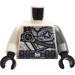 LEGO blanc Torse avec Ninjago &#039;Z&#039;, Belts et Une Plat Argent Bras (973)